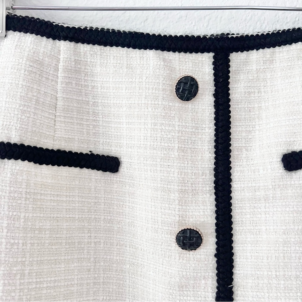 Cider Cream Tweed Button Front Mini Skirt Sz 2XL NWT - Picture 5 of 7